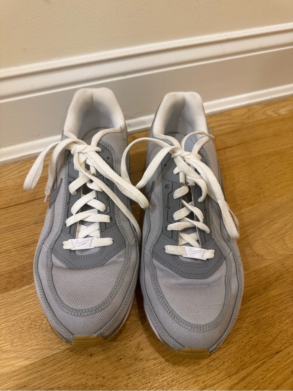 Nike Men’s Grey and White Athletic Sneakers
